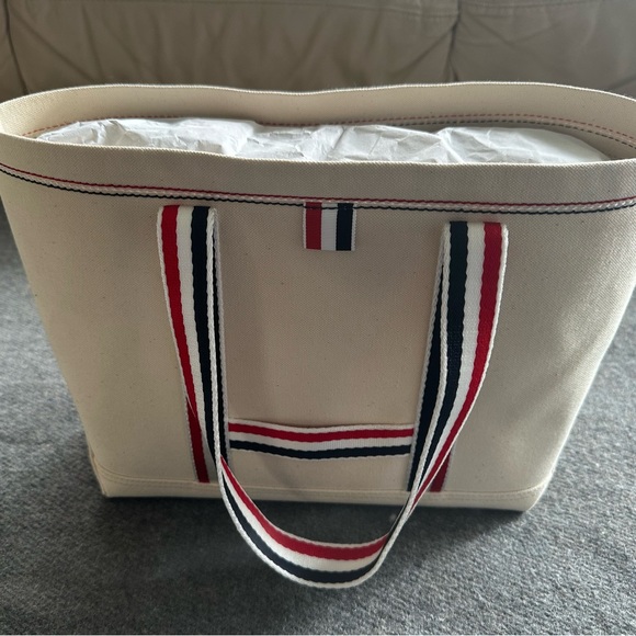 Thom Browne Off-White Small Tote - Picture 3 of 13